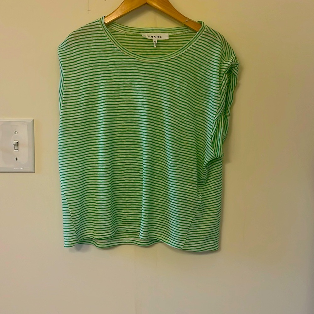 - Frame Knotted Rolled Tee